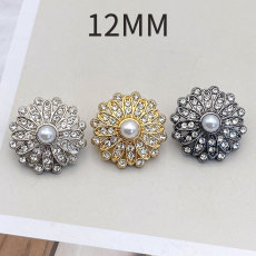 12MM Metal pearl snap button charms