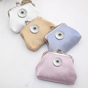 Color changing fabric cute mini clip bag coin storage bag fit 20MM  Snaps button jewelry wholesale