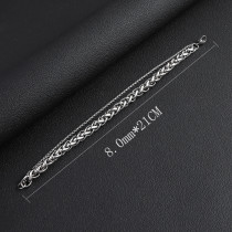 Stainless steel double-layer keel bracelet