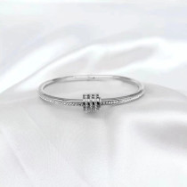 Stainless steel small waist diamond inlaid bracelet
