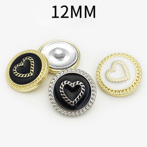 12MM Love  snap button charms