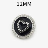 12MM Love  snap button charms