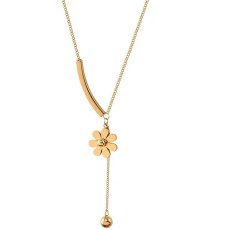Stainless steel daisy necklace necklace