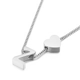 Valentine's Day Stainless Steel Love 26 Letter Drawable Necklace