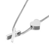 Valentine's Day Stainless Steel Love 26 Letter Drawable Necklace