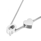 Valentine's Day Stainless Steel Love 26 Letter Drawable Necklace