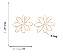 Alloy flower hollow earrings