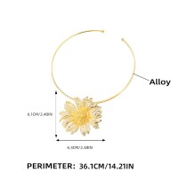 Alloy collar, sunflower flower necklace
