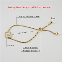 26 Stainless Steel Shell  Letter Bracelet