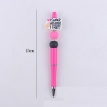 Cartoon pattern cute Silicone Beads Colored Plastic Beads Writing Neutral Pen