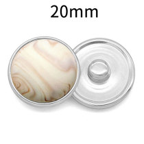 20MM Halo dyed matte resin snap button charms
