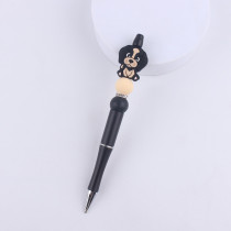 Cartoon silicone animal bee dog beaded pen accessories
