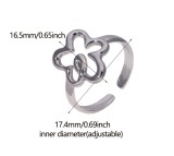 Stainless steel flower ring