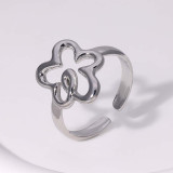 Stainless steel flower ring