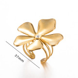 Stainless steel flower ring