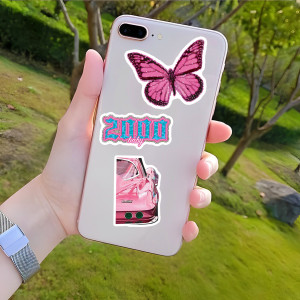 50 Instagram Barbie Pink Cartoon Notebooks, Luggage, Skateboard, Water Cup Decoration, Graffiti Waterproof Stickers