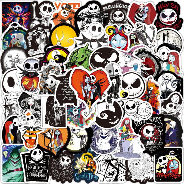 100 Christmas Eve Scary Halloween Scary Graffiti Stickers Trolley Box Water Cup Helmet Notebook Decoration Waterproof Stickers