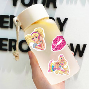 50 Instagram Barbie Pink Cartoon Notebooks, Luggage, Skateboard, Water Cup Decoration, Graffiti Waterproof Stickers