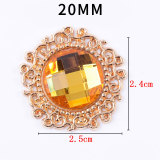20MM diamond snap button charms