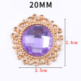 20MM diamond snap button charms