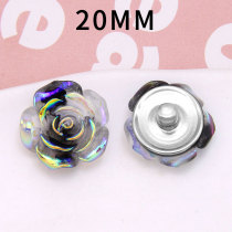 20MM flower Resin snap button charms