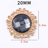 20MM diamond snap button charms