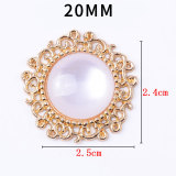 20MM diamond snap button charms