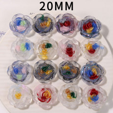 20MM flower Resin snap button charms