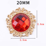 20MM diamond snap button charms