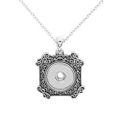 Pendant Necklace with 46CM chain KC1083 fit 20MM chunks snaps jewelry