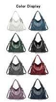Fashionable and trendy PU handbag splicing large bag