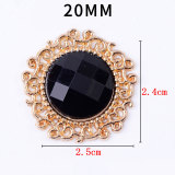 20MM diamond snap button charms