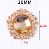 20MM diamond snap button charms