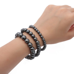 Magnetic Black Gallstone Ball Bracelet
