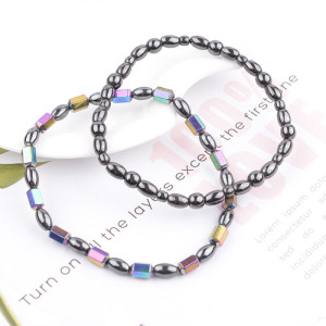 Colored Black Gallstone Foot Chain Magnetic Xiaomi Bead Round Bead Bracelet