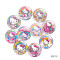 20MM KT Cat glass snap button charms
