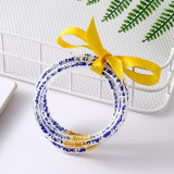 Silicone Diamond Bracelet PVC Bow Ribbon Rainbow Gold Powder Bracelet