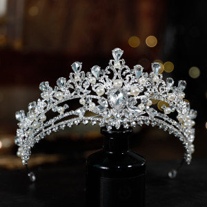 Alloy Crystal Crown Wedding Ball Party Bridal Crown