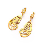 Stainless steel flower butterfly earrings