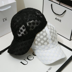 Sunshade hat, summer face covering, sun protection, lace duckbill hat, hollowed out flower baseball cap