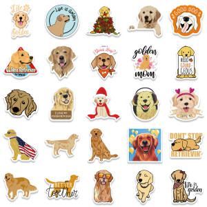 50 Cute Animal Gold Retriever Dog Graffiti Stickers DIY Decoration Luggage Motorcycle Trolley Waterproof Stickers
