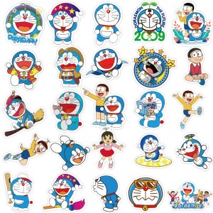 50 Dingdang Cat Doraemon Stickers Cartoon Luggage Skateboarding Electric Scooter Water Cup Graffiti Waterproof Stickers