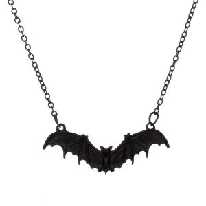 Halloween Punk Black Bat Necklace