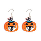 Halloween Acrylic Pumpkin Earrings