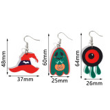 Halloween Hat Ghost Cyclops Acrylic Earrings