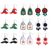 Halloween Hat Ghost Cyclops Acrylic Earrings