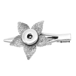 snap sliver hair accessories  fit 20MM snaps style jewelry