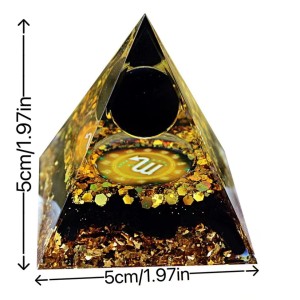 Crystal Pyramid, Crushed Stone, Dropping Resin, Home, Office, Desktop Decoration, Handicrafts