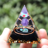 Crystal Pyramid, Crushed Stone, Dropping Resin, Home, Office, Desktop Decoration, Handicrafts