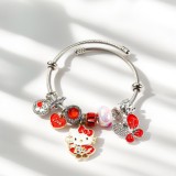 Stainless steel KT cat bead DIY bracelet